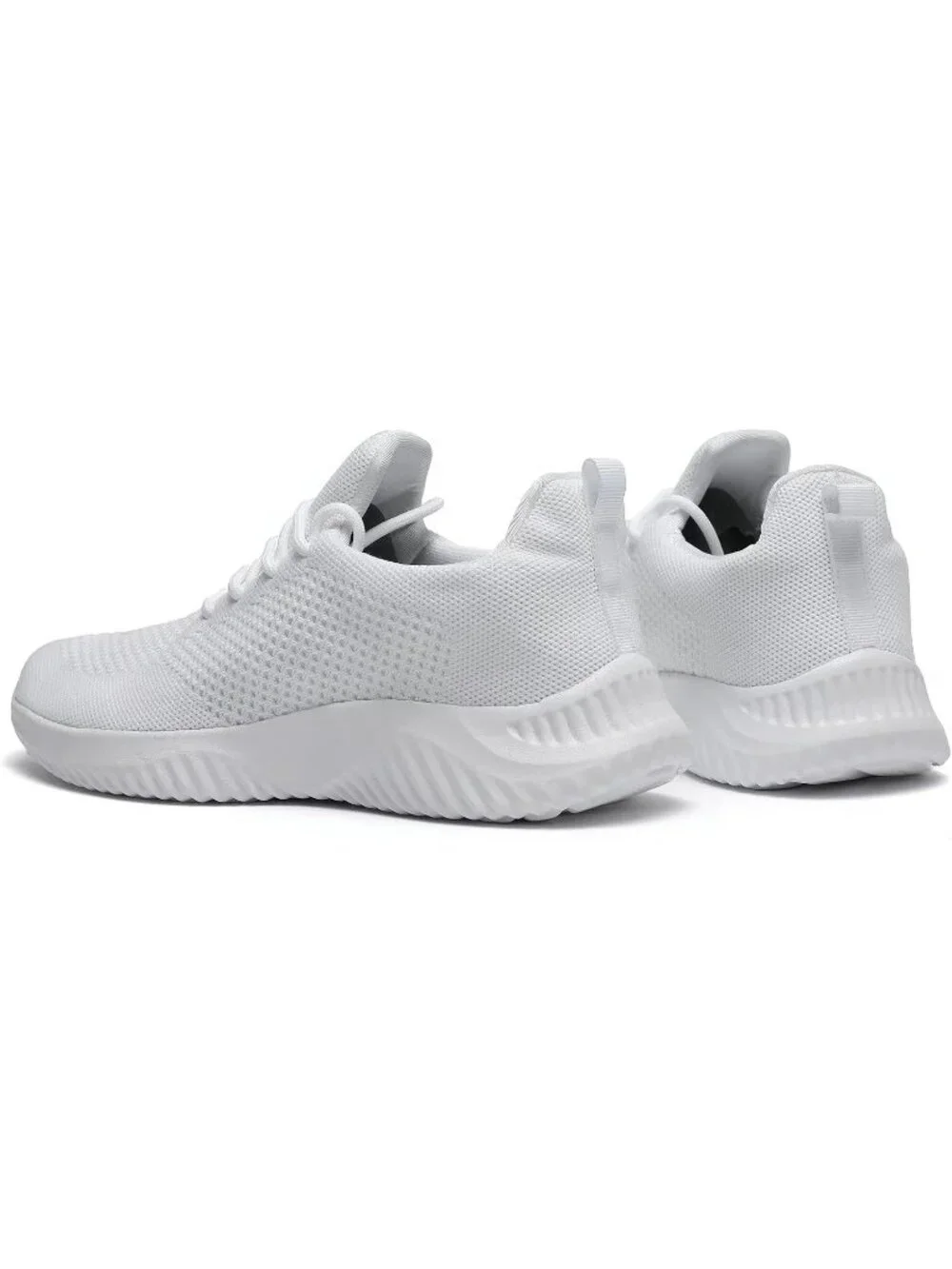 🆕Men's All White Slip on Walking Shoes Ultra Light Breathable Running Shoes